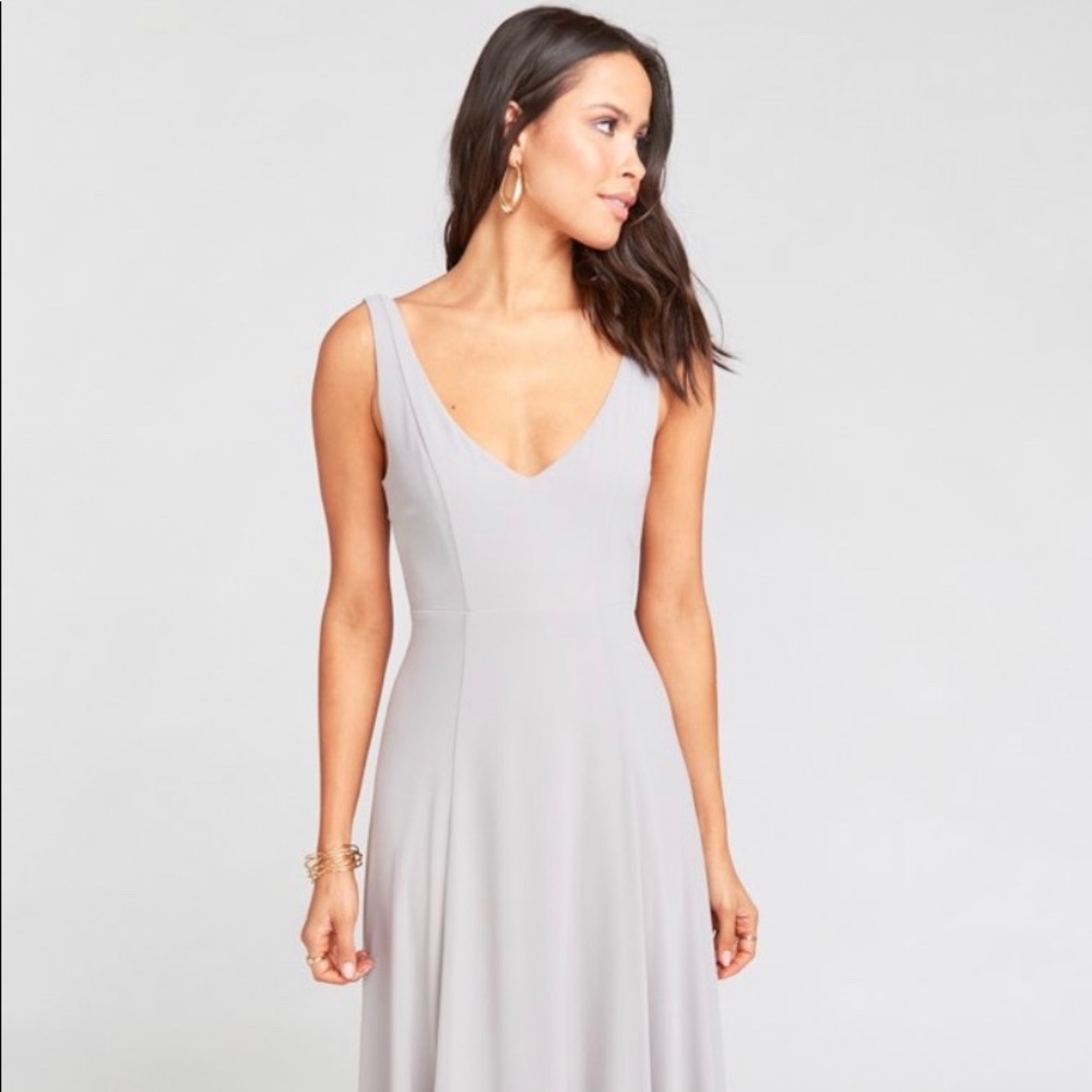 Show Me Your Mumu Jenn Maxi Dress, XL, Dove Grey